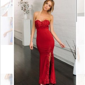 HELLO MOLLY Svelte maxi dress wine